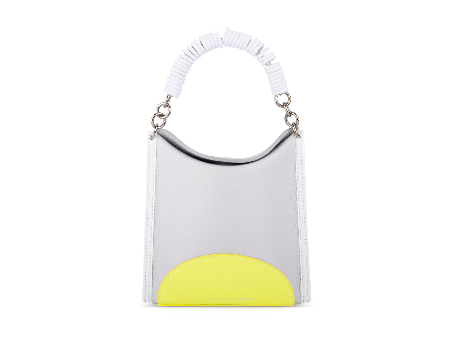 The Mini Dash Bag - Gray / Neon Yellow / White
