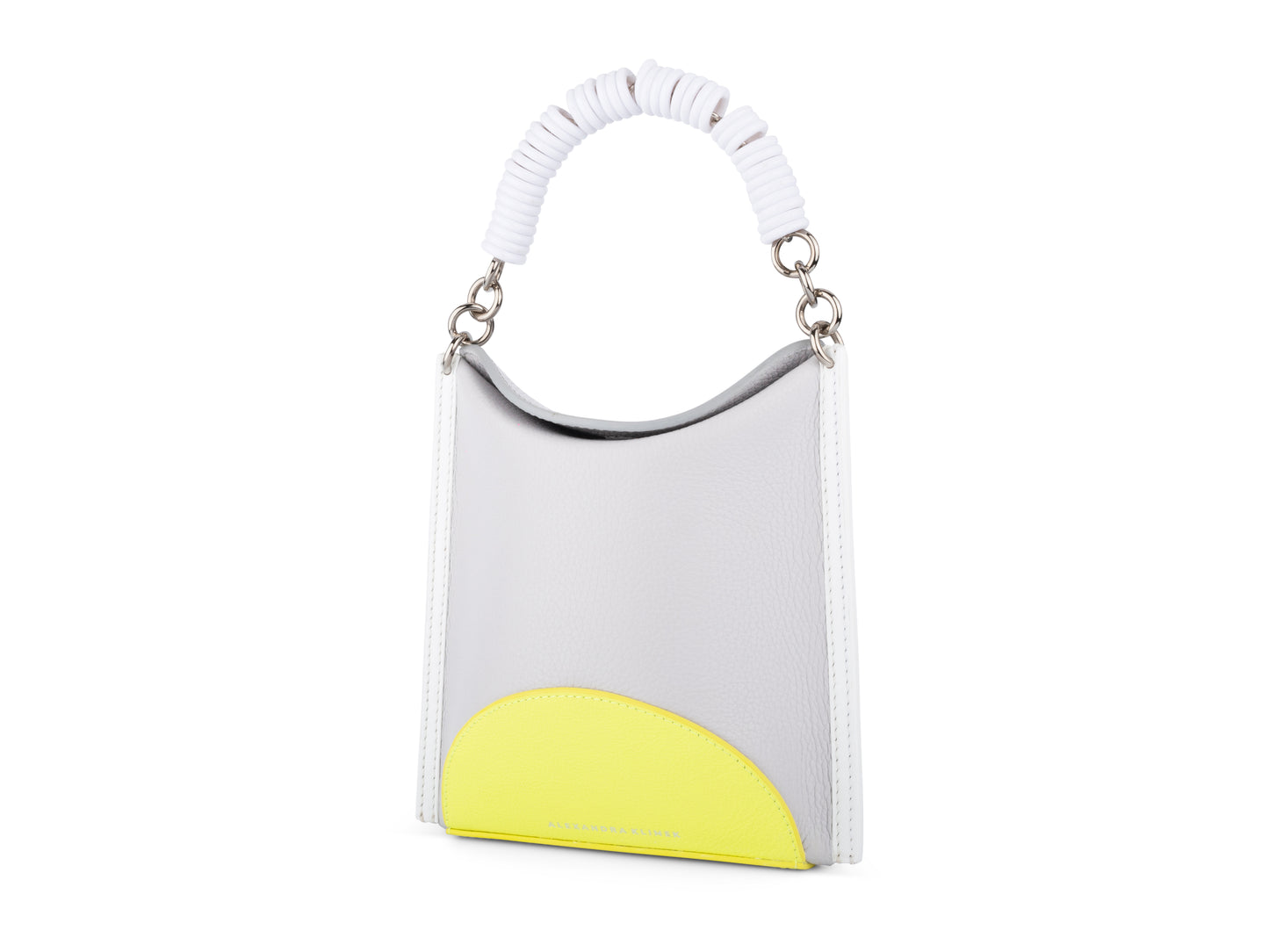 The Mini Dash Bag - Gray / Neon Yellow / White