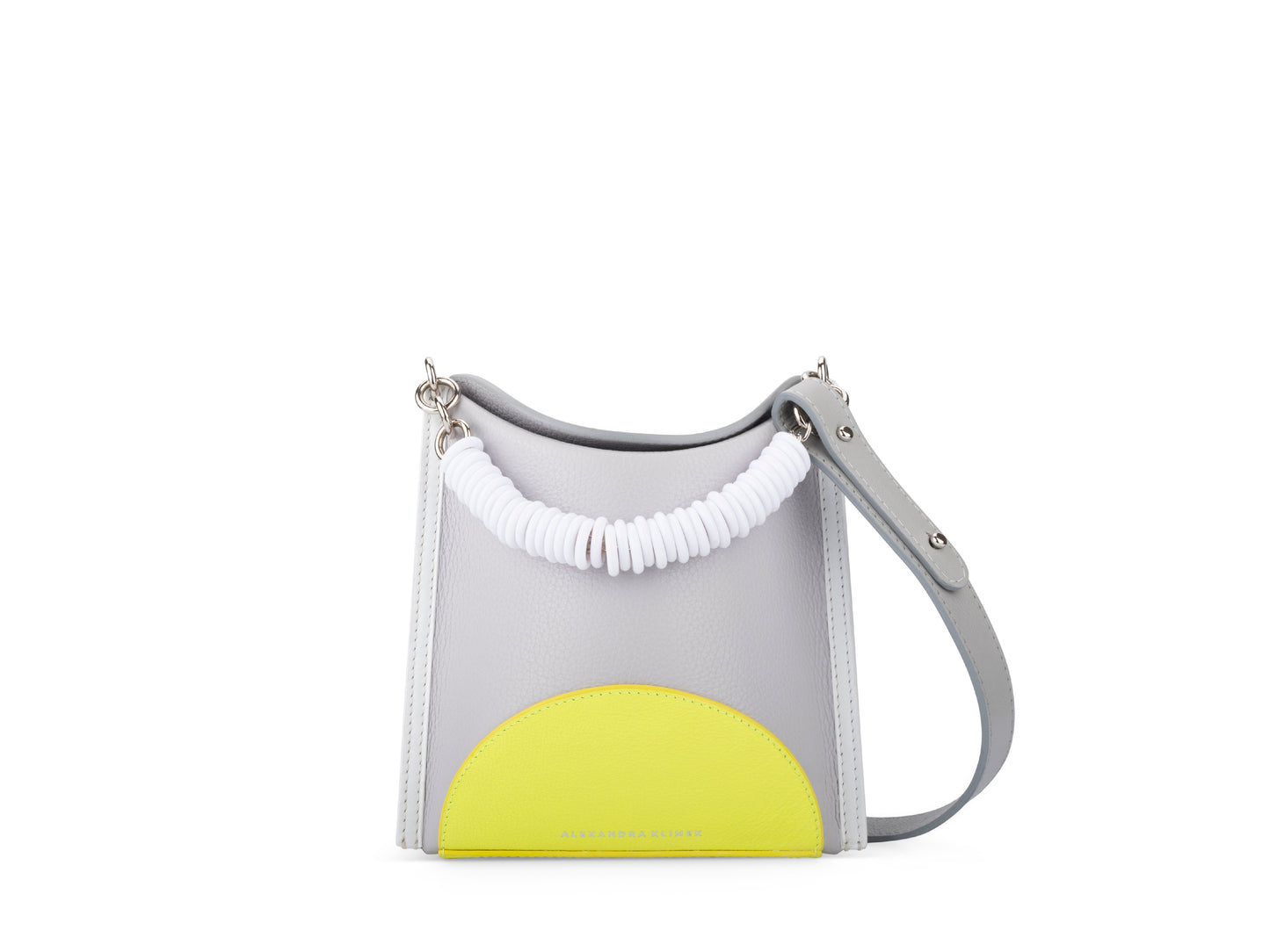 The Mini Dash Bag - Gray / Neon Yellow / White