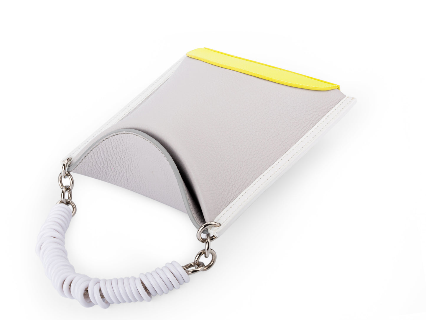 The Mini Dash Bag - Gray / Neon Yellow / White