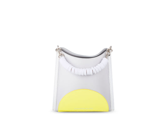 The Mini Dash Bag - Gray / Neon Yellow / White