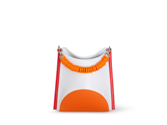 The Mini Dash Bag - White / Orange / Red